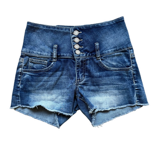 Indigo Rein Blue High Waist Denim Shorts